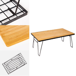 Mesh Table Bamboo Top